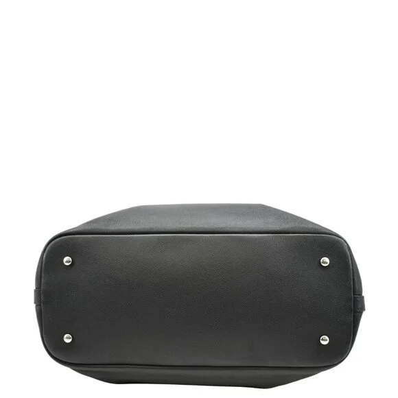 CHANEL  Coco Eyelets Large Leather Shopping Tote Shoulder Black - Picture 10 of 16